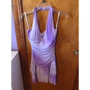 Purple sparkle semi formal dress